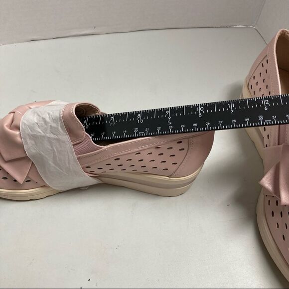 Summer Bowknot Sneakers Peach/Pink Size 40 US Size 9-9.5 New Without Tags - Picture 7 of 11